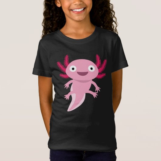 Funny Axolotl Illustratie T-shirt (Voorkant)