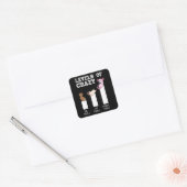 Funny Axolotl Level of Crazy Animals Lover Gift Vierkante Sticker (Envelop)