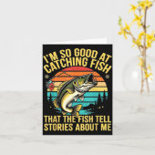 Funny B Fishing Quote Angler Snnerbait Lure Humor  Kaart (Gele Bloem)