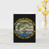 Funny B Fishing Quote Angler Snnerbait Lure Humor  Kaart (Gele Bloem)