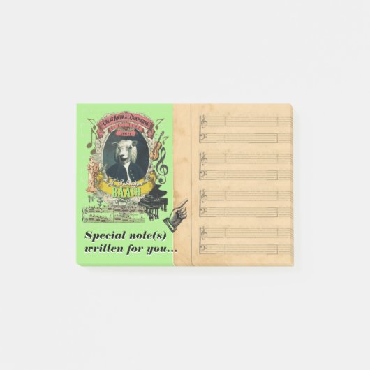 Funny Baach Bach Classical Music Parody Post-it® Notes (Voorkant)