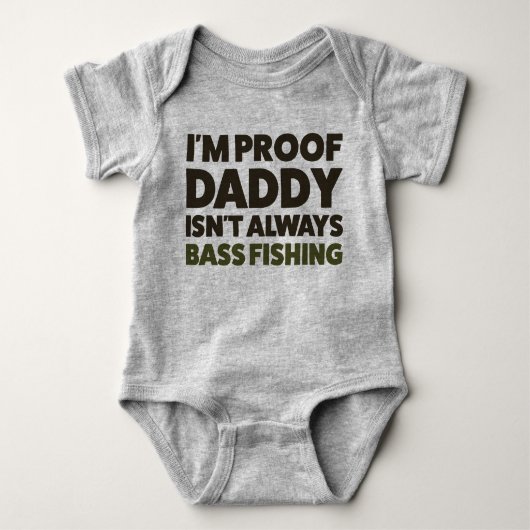 Funny Baby Bass Vist Jersey Bodysuit Shirt (Voorkant)