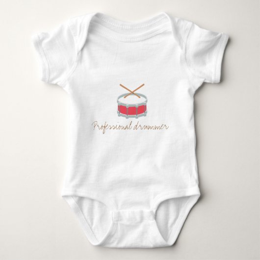 Funny baby bodysuit-drummer romper (Voorkant)