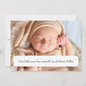 Funny Baby Boy Custom Name Carte Faire-part de nai (Dos)