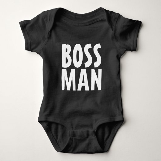 Funny BABY BOY T-shirts BOSS MAN (Voorkant)