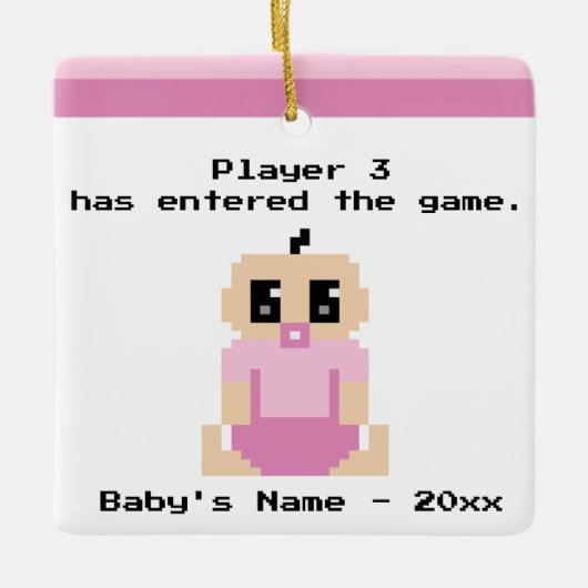 Funny Baby Eerste kerstvideo Game Ornament (Voorkant)