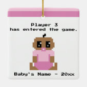 Funny Baby Eerste kerstvideo Game Ornament (Achterkant)