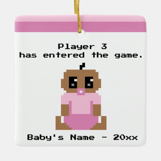 Funny Baby Eerste kerstvideo Game Ornament (Voorkant)