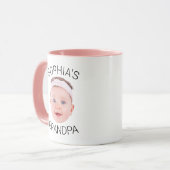 Funny Baby Face Grandpa Birthday Mug (Devant gauche)