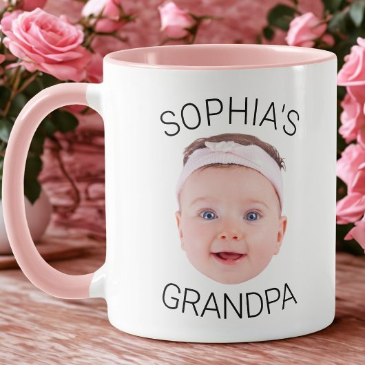Funny Baby Face Grandpa Birthday Mug