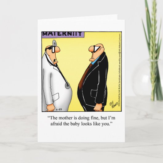 Funny Baby Félicitations Carte de voeux (Devant)