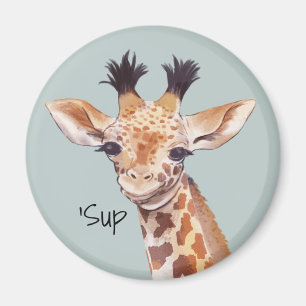 Funny Baby Giraffe gepersonaliseerd Magneet