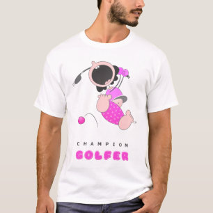 Funny Baby Golf Funny Cartoon Golfer Financier T-shirt