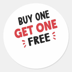 Funny baby koopt er één gratis ronde sticker