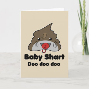 Funny Baby Shark Parody Poop Emoji Carte d'anniver