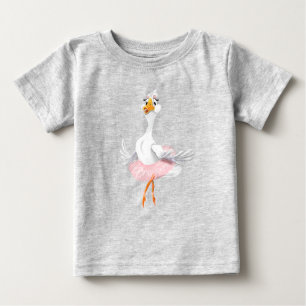 Funny Baby T-Shirt met Ballerina Duck