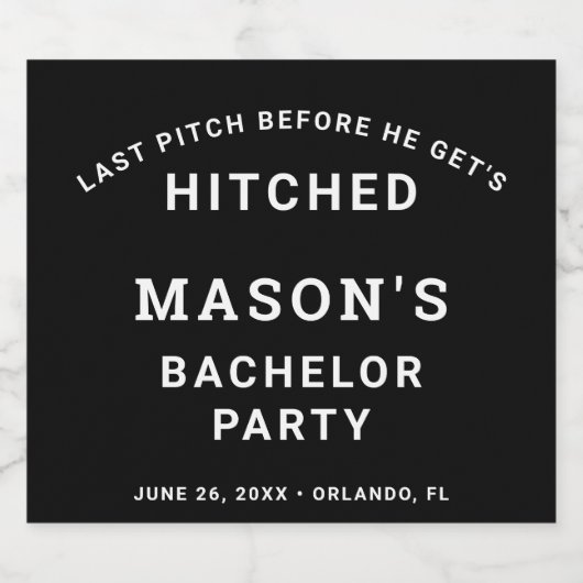 Funny Bachelor Party Bière Étiquette (Étiquettes simples)