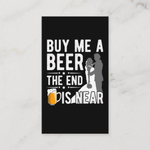 Funny Bachelor Party Groom Wedding Beer Visitekaartje