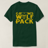 Funny Bachelor Party Grooms Wolfpack bruiloft T-shirt (Design voorkant)
