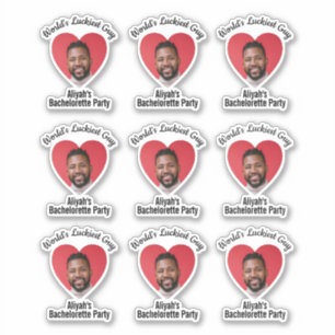 Funny Bachelorette Party Groom's Face Sticker