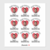 Funny Bachelorette Party Groom's Face Sticker (Vel)