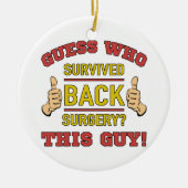 Funny Back Chirgery Keramisch Ornament (Voorkant)