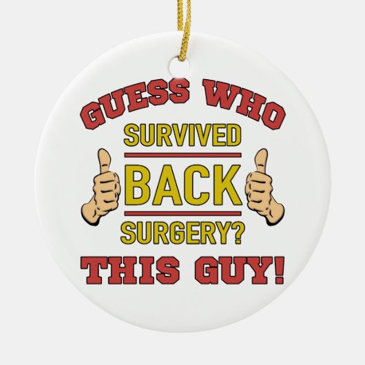 Funny Back Chirgery Keramisch Ornament (Voorkant)