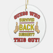 Funny Back Chirgery Keramisch Ornament (Links)