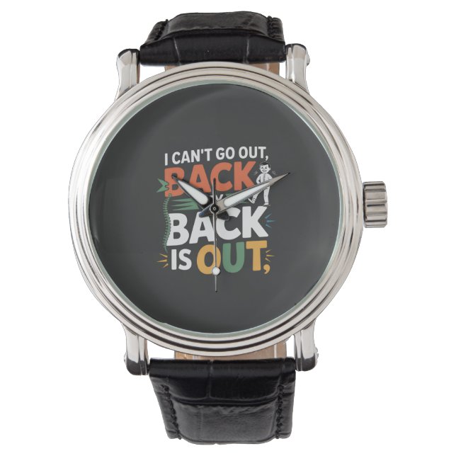 Funny Back Pain Chiropractic Quote Horloge (Voorkant)