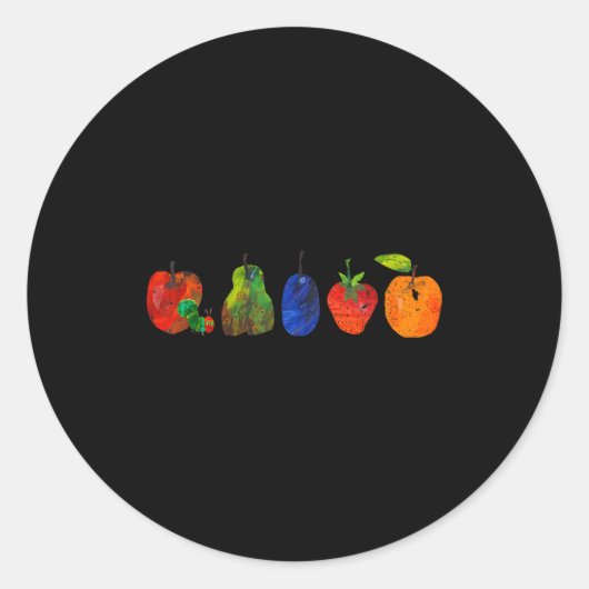 Funny Back To School Cute Hungry Lover Fruits Teac Ronde Sticker (Voorkant)