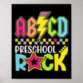 Funny Back To School Lightning Bolt Preschool Rock Poster (Voorkant)