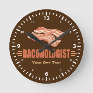 Funny Bacon Baconoloog Ronde Klok
