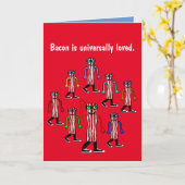 Funny Bacon Birthday Card Kaart (Gele Bloem)