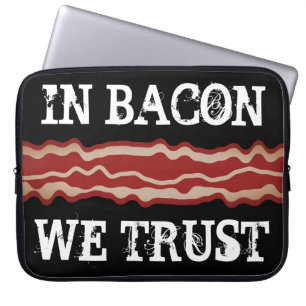 Funny bacon citeert laptophoes voor varkensminnaar laptop sleeve