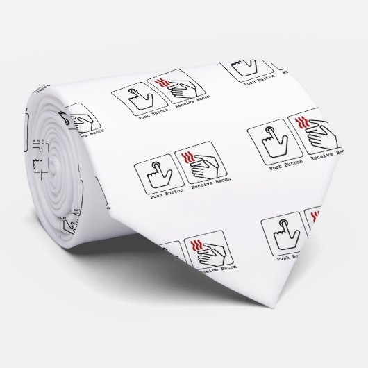Funny Bacon Dryer Stropdas (Opgerold)