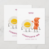 Funny Bacon Egg Complete | Beste cadeau voor stude Kaart (Voorkant / Achterkant)