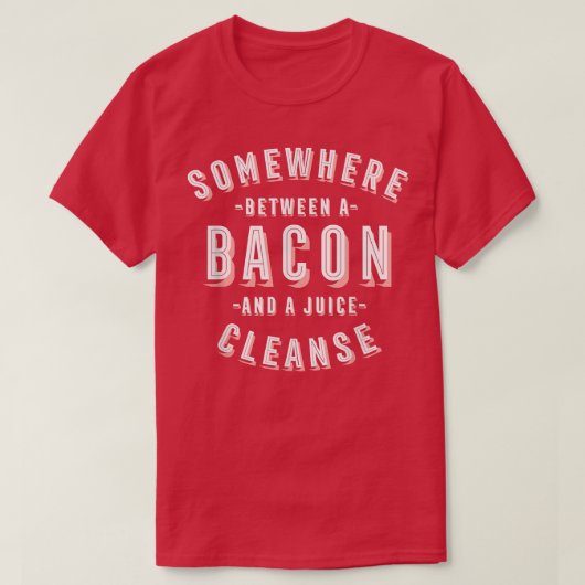 Funny Bacon en Juice Cleice Bacon Lover Vegan T-shirt (Design voorkant)