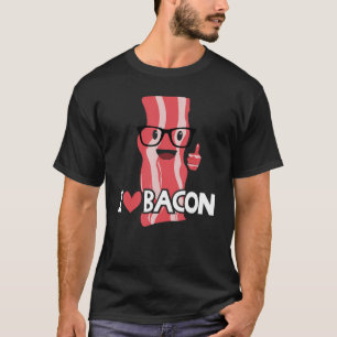 Funny Bacon Gift for Kids Boys Girls Cool Geeky I T-shirt