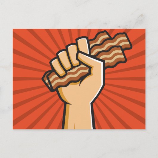 Funny Bacon Lover Design Briefkaart (Voorkant)