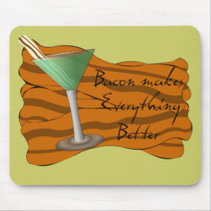 Funny Bacon Martini Mousepad Muismat
