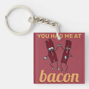 Funny Bacon Meme ObSession Cute Couple BFF Foodie Sleutelhanger