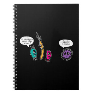 Funny Bacteria Pun Biology Science Bioloog Notitieboek