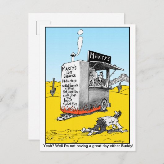 Funny Bad Day Briefkaart (Voorkant / Achterkant)