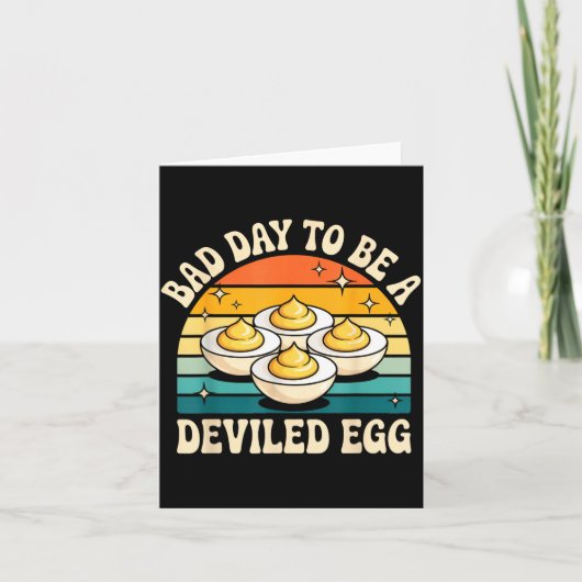 Funny Bad Day To Be A Deviled Egg Meme Kaart (Voorkant)