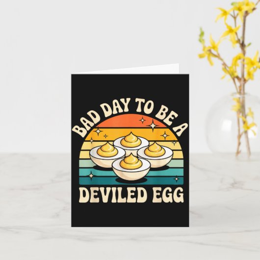 Funny Bad Day To Be A Deviled Egg Meme  Kaart (Gele Bloem)