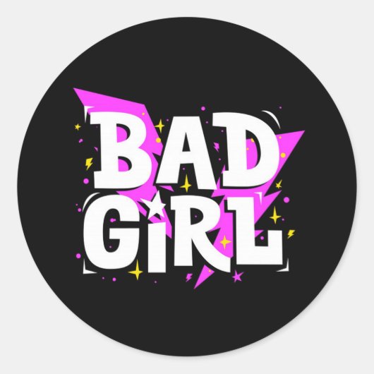 Funny Bad Girl Stickers (Voorkant)