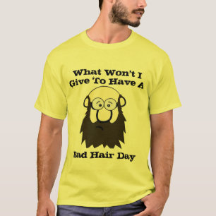 Funny Bad Hair day Pun Graphic T-shirt
