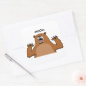 Funny Bad Mood Beer Vierkante Sticker (Envelop)