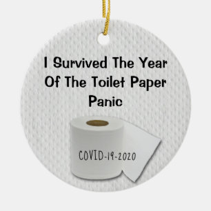 Funny Bad Year Toilet Paper 2020 met Kerstmis Keramisch Ornament