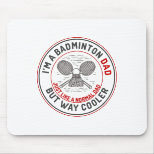 Funny Badminton Dad Shirt Mannen Badminton Player Muismat